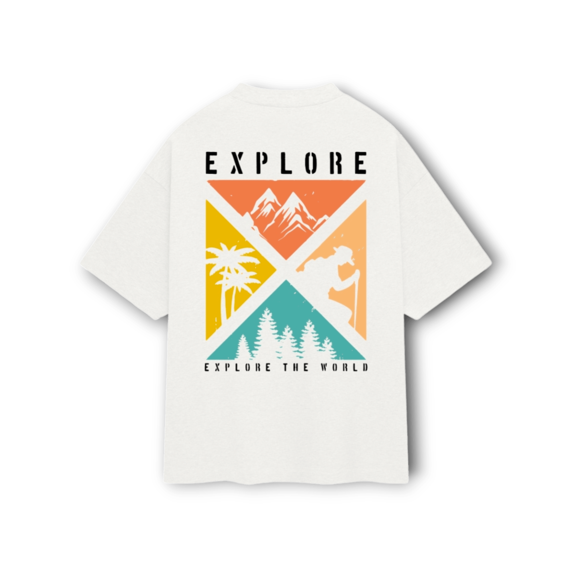 ASPIRE DROP SHOULDER TEE- WHITE