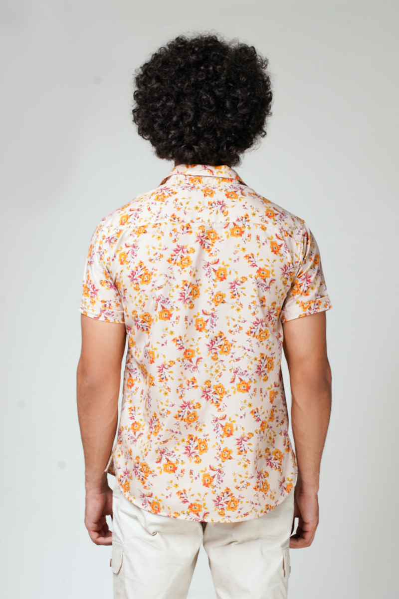 Beige Floral Shirt
