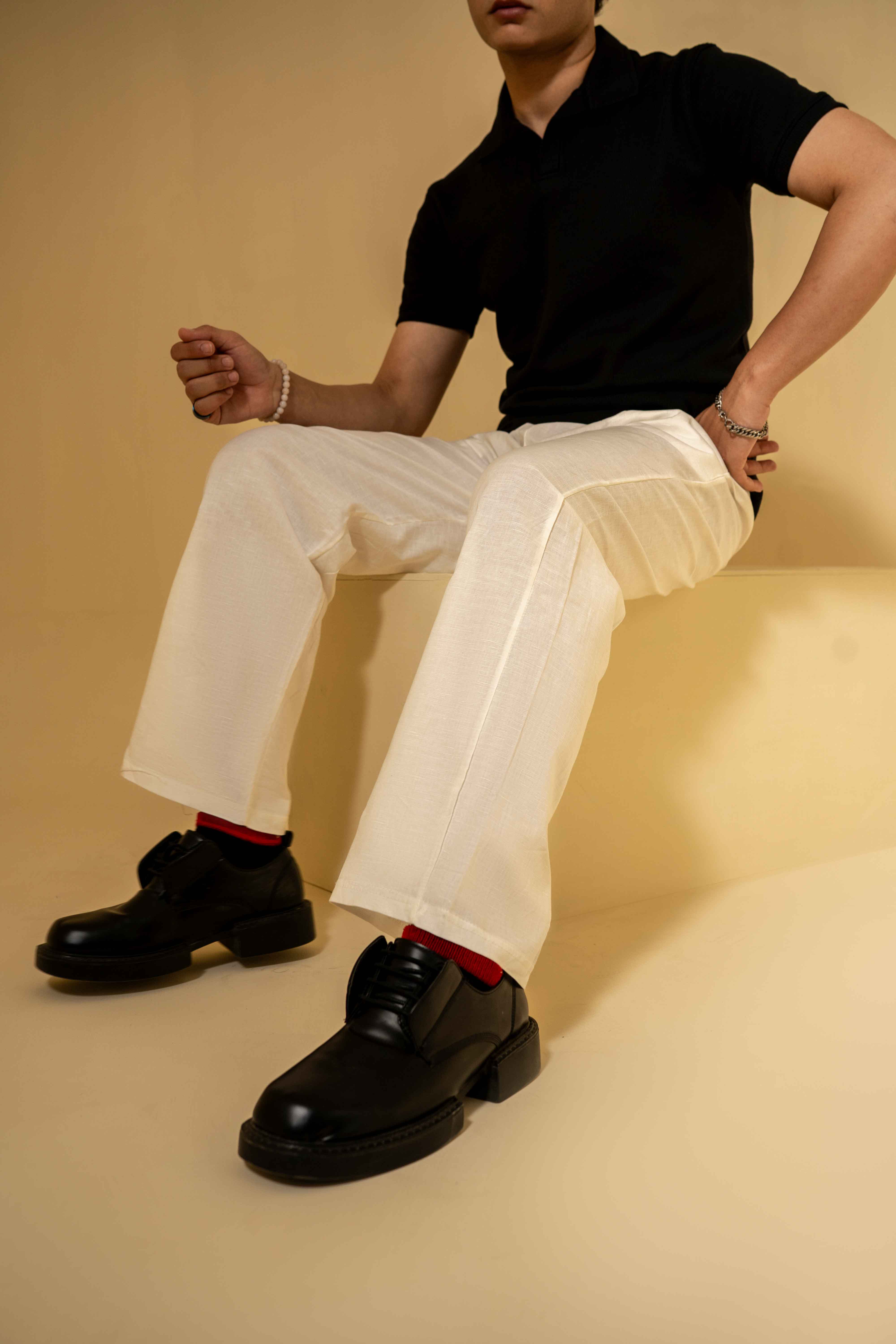 White Linen Trouser
