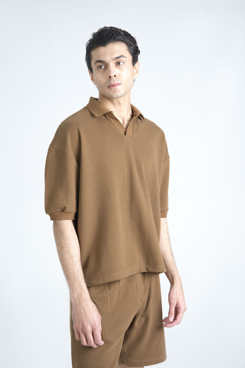 3D Jacquard Textured Polo