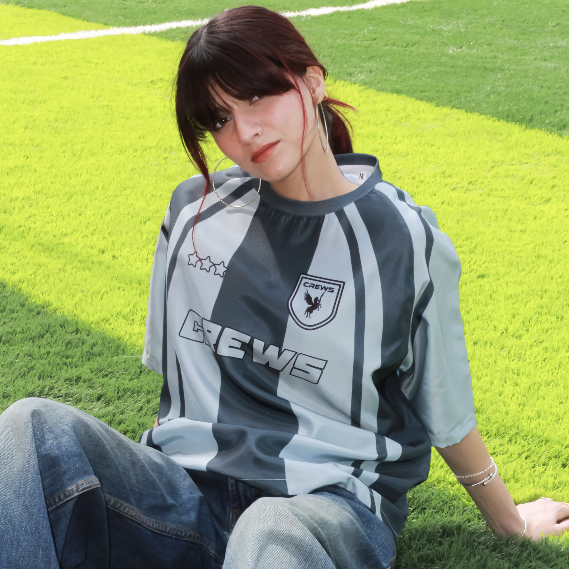 UNISEX CREWS SKYLINE FOOTBALL JERSEY