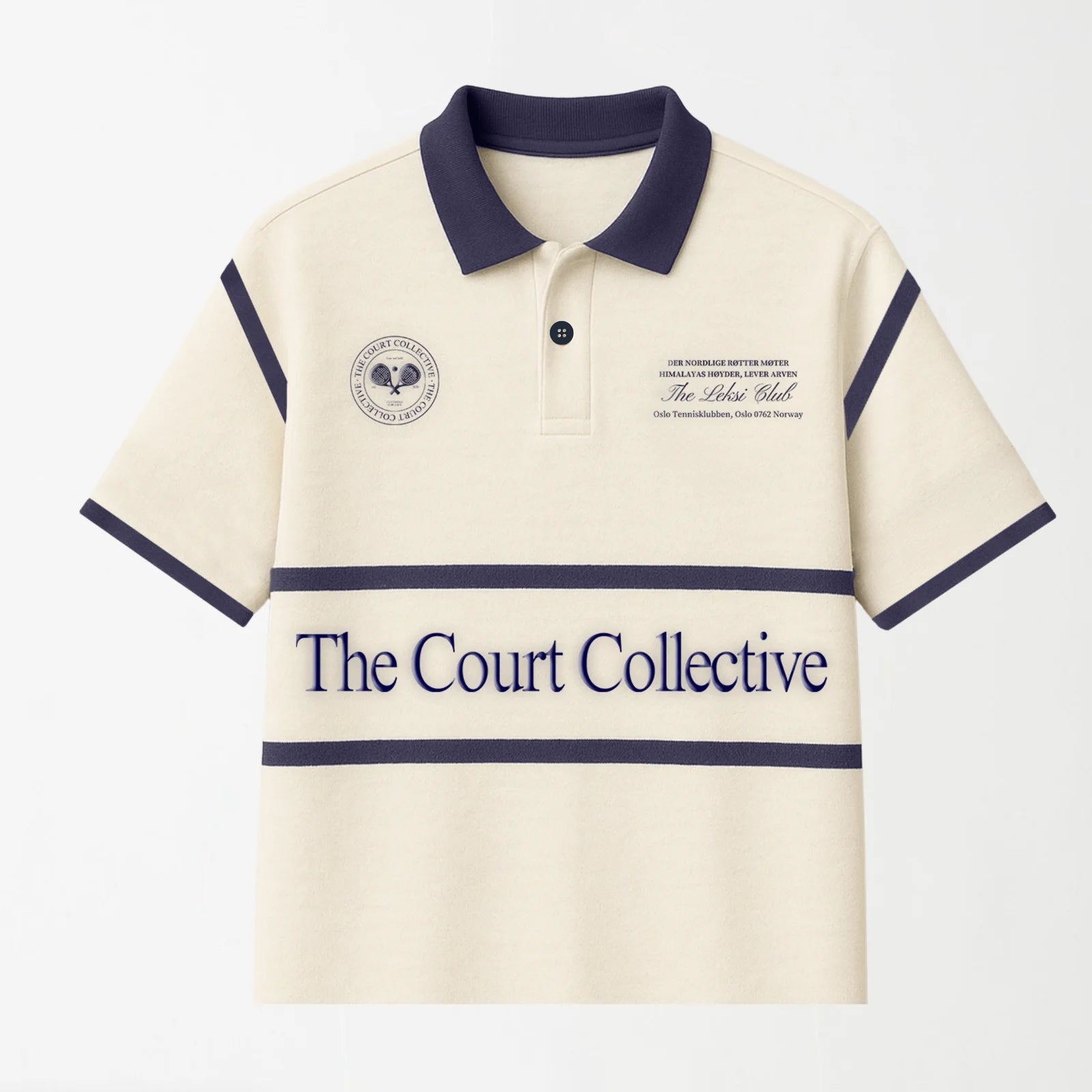 Match Point & Off White Oversized Boxy Polo - Unisex