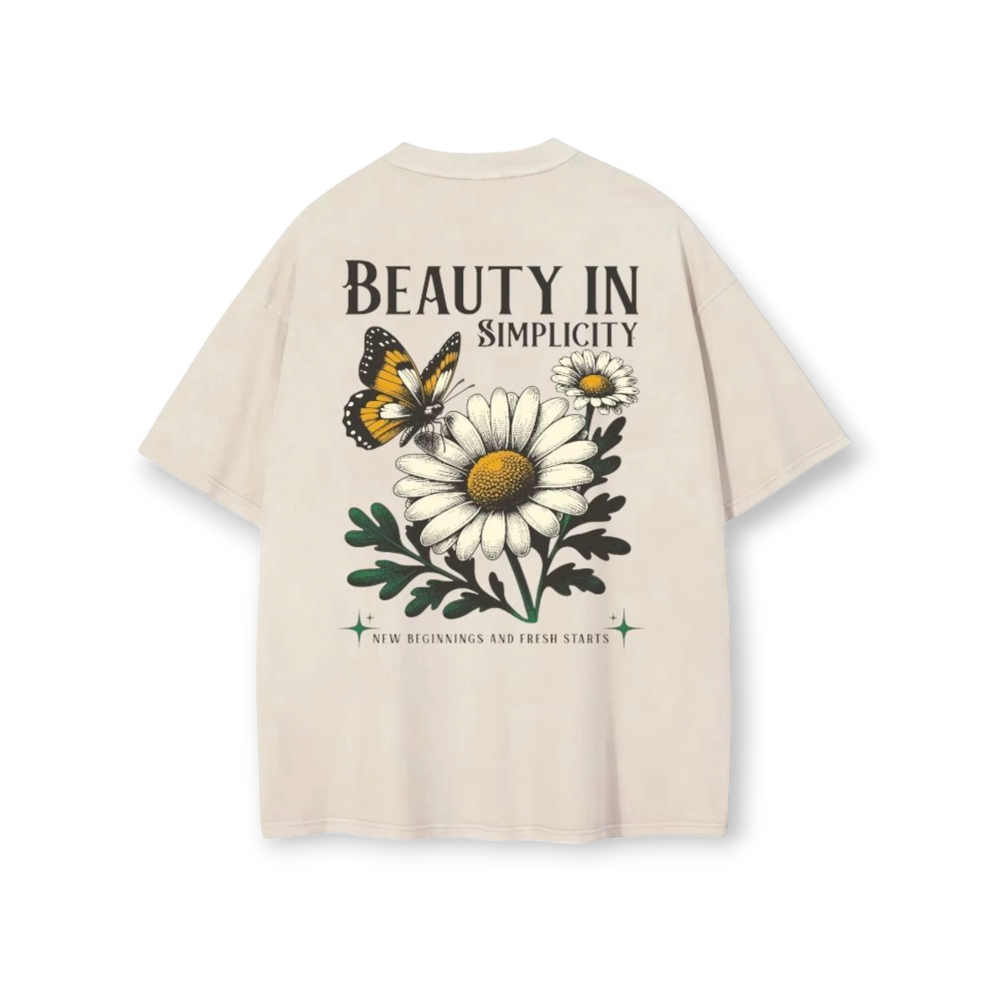 Origin Drop Shoulder Tee - Beige