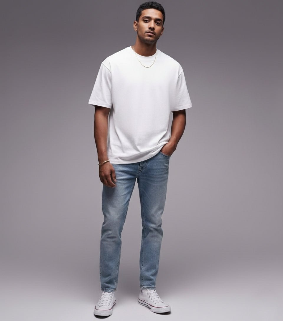 Origin Drop Shoulder White Tee